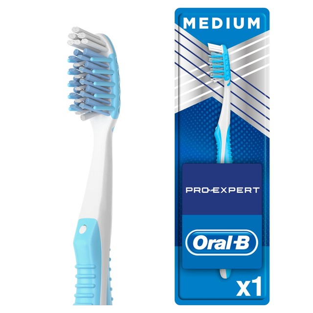 Oral-B Pro Expert Cross Action Anti Plaque manual toothbrush medium, imported from the UK