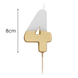 Talking Tables Large Gold Number 4 Candle (British brand)
