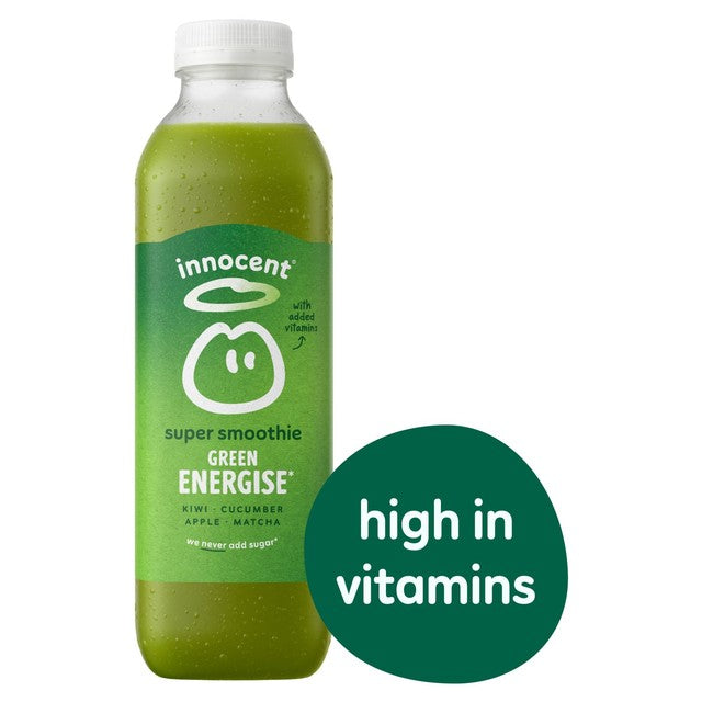 Innocent Green Energise kiwi cucumber apple matcha smoothie 750ml, UK version