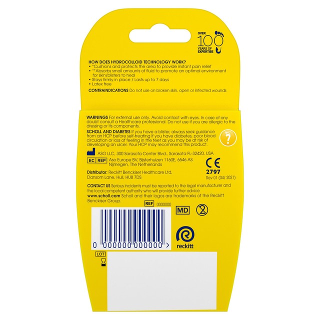 Scholl Toe Blister Plasters 6 Pack (British brand)