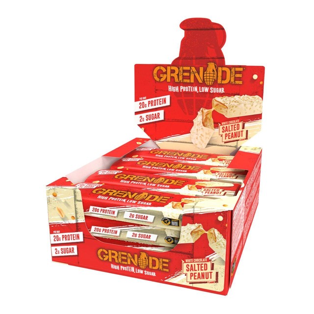 Grenade White Chocolate Salted Peanut Protein Bar 60g, UK version