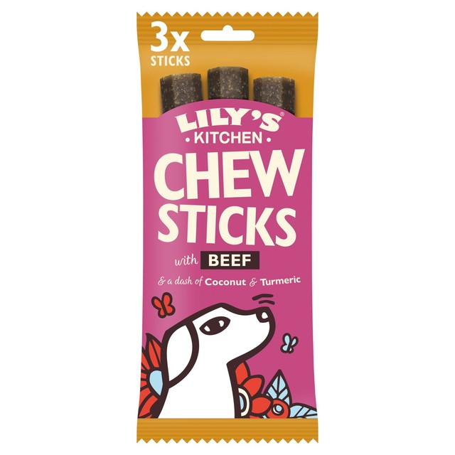 Lily's Kitchen dog chew sticks with beef 120g, UK version