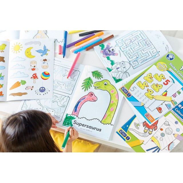 Orchard Toys Farmyard Sticker Colouring Book A4 Size, imported from the UK