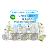 Airwick Crisp Linen Lilac plug-in air freshener refill 3x19ml - British product