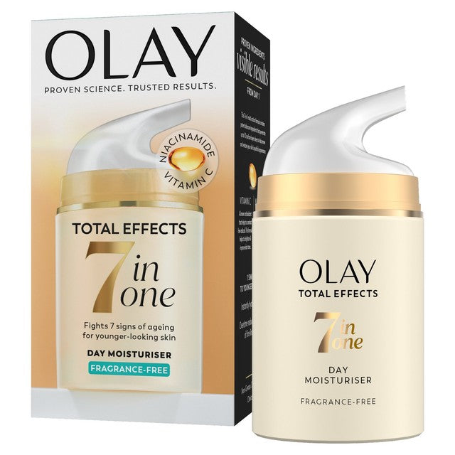 Olay Total Effects fragrance free anti-ageing moisturiser 37ml, imported from the UK