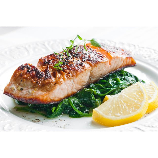 Russell's organic salmon fillets 240g, imported from the UK