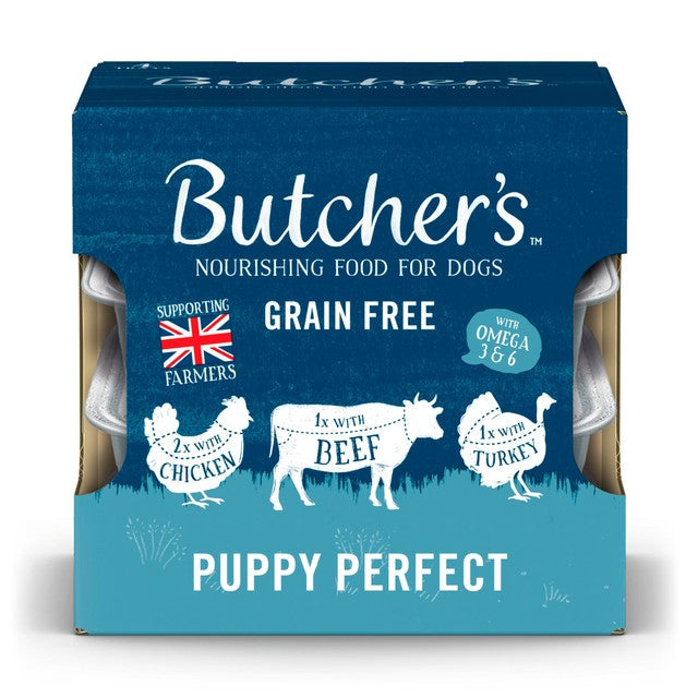 Butcher's puppy food trays mixed flavour 4 x 150g - British product
