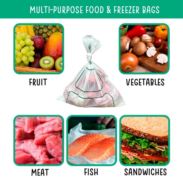 Eco Green Living certified compostable freezer bags 4L - British product
