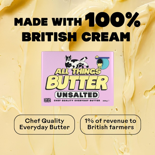 All Things Butter Unsalted Butter 200g - British product