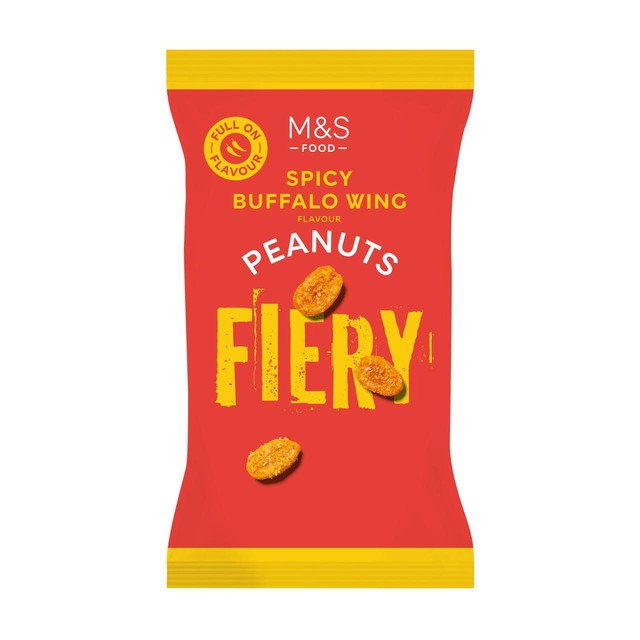 M&S Spicy Buffalo Wing Peanuts 200g, imported from the UK