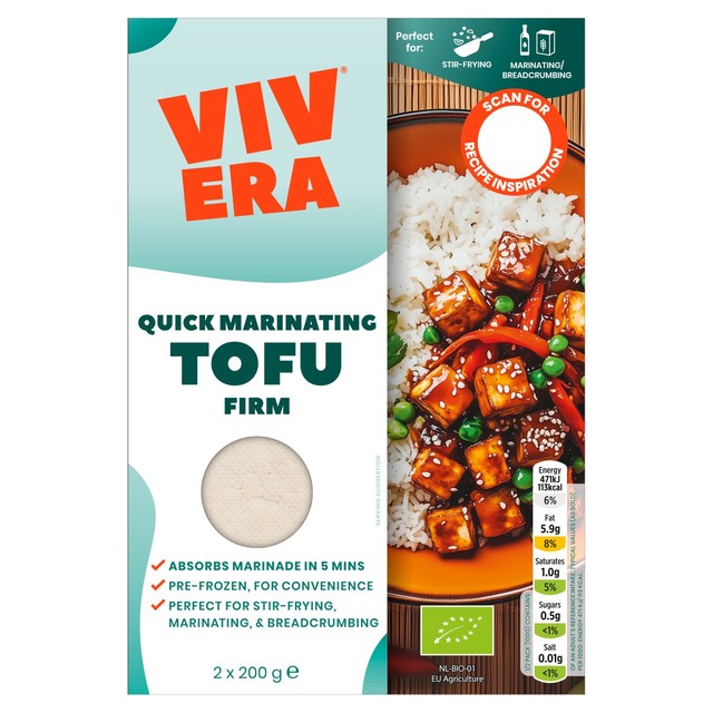 Vivera Quick Marinating Firm Tofu 2 x 200g (British brand)