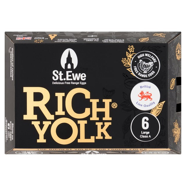 St Ewe Free Range Eggs Large 6 Pack (British brand)