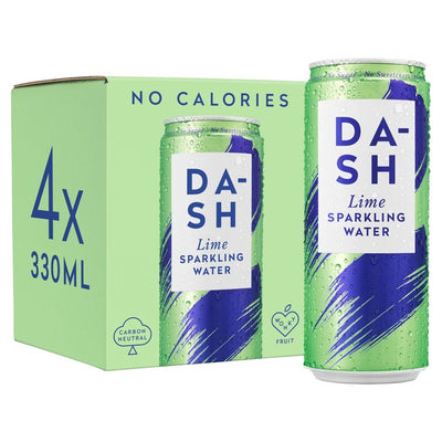 DASH Lime Infused kullsyreholdig vann 4 x 330ml