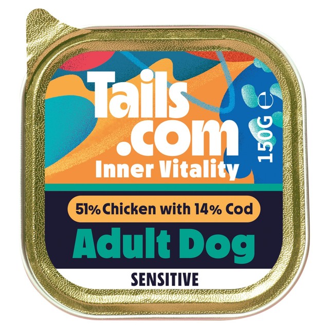 Tails.com dog wet food chicken and cod 150g (British brand)