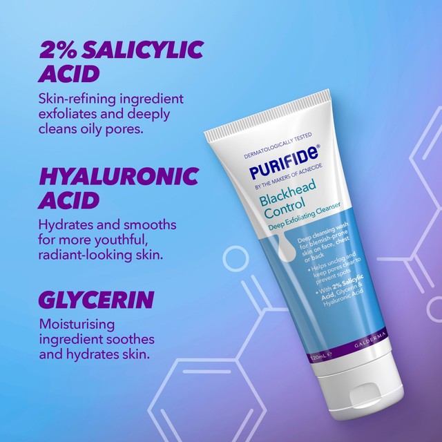Cetaphil Purifide Blackhead Control Scrub 120ml, imported from the UK