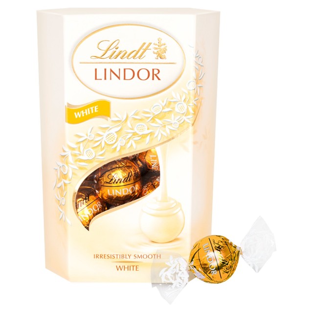 Lindt white chocolate truffles box 200g, UK version