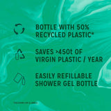 Radox Feel Refreshed shower gel 675ml, imported from the UK