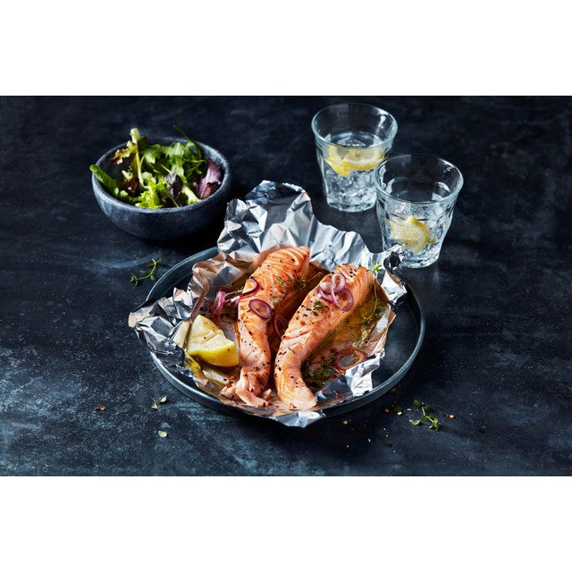 M&S Scottish salmon fillets skin on 240g, imported from the UK