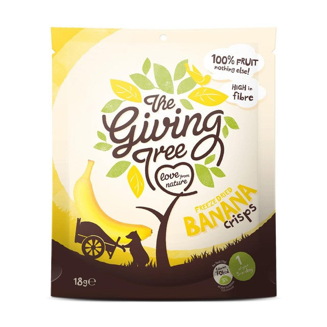 Giving Tree Freeze Dried Banana Crisps 18g, UK version