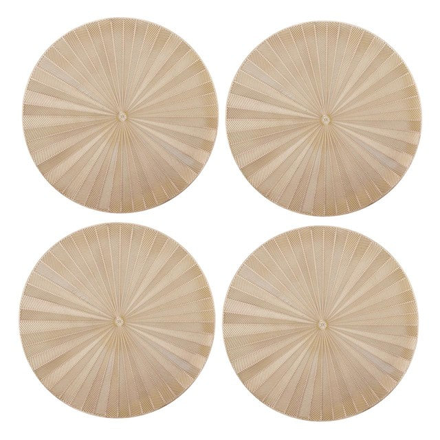 Mikasa gold round placemats 38cm, imported from the UK