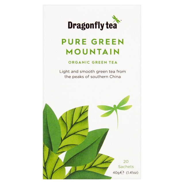 Dragonfly Tea Pure Green Mountain green tea bags 20 count - British product