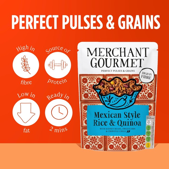 Merchant Gourmet Mexican-Style grains mix 250g, imported from the UK