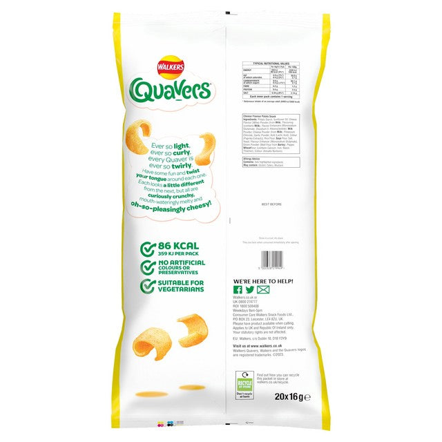 Walkers Quavers Cheese Snacks