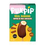 PUKPIP frozen chocolate-covered banana snack 3 x 70g, imported from the UK