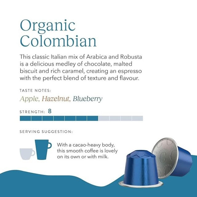 Cru Kafe Colombian coffee pods 20 pack - British product