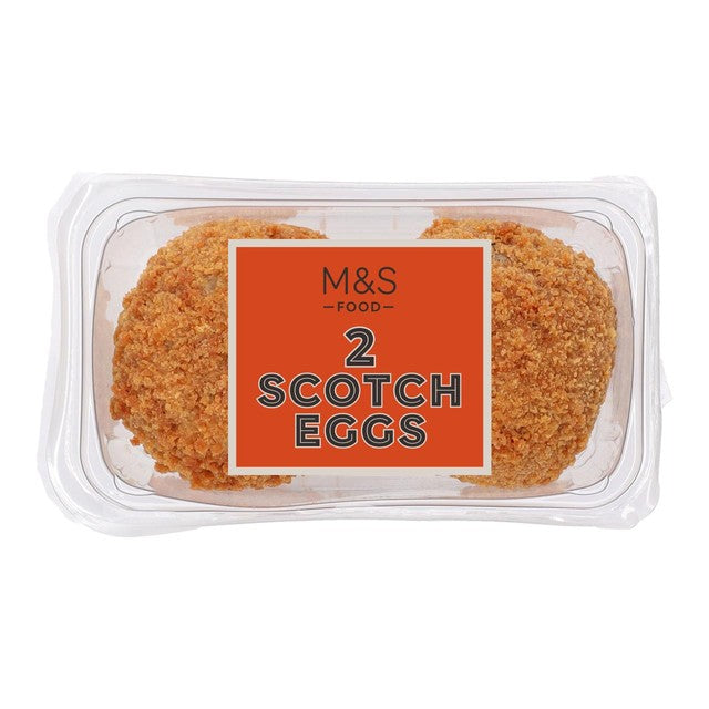 M&S Pork Scotch Eggs 2 Pack 227g, imported from the UK