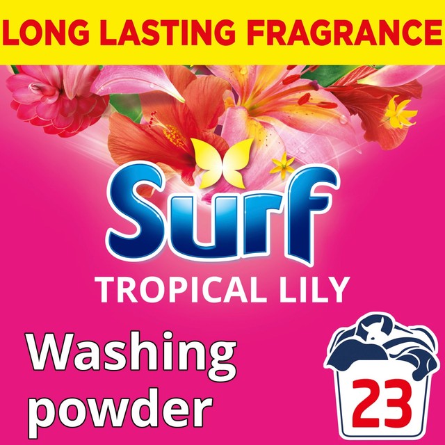 Surf Biological Washing Powder Tropical Lily & Ylang-Ylang 23 Wash (British brand)