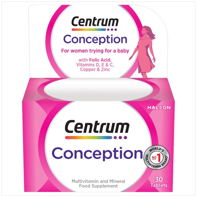 Centrum Conception Fertility Support vitamins 30 tablets - British product