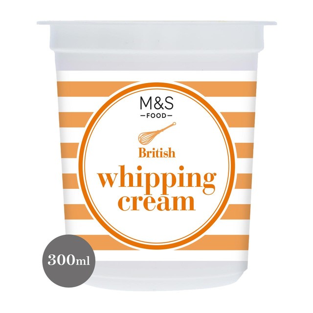 M&S whipping cream 300ml, imported from the UK