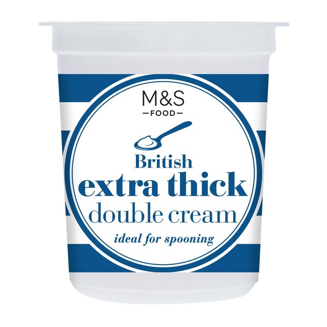 M&S extra thick double cream 300ml, imported from the UK