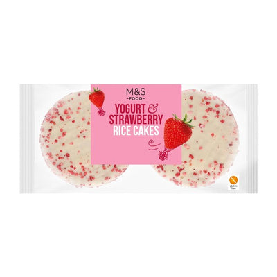 M&S Yoghurt & Jordbær Fullkorns ris kaker 112g