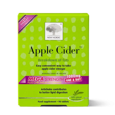 New Nordic Apple Cider Vinegar Mega Strength 1000mg Supplement Tablets 90 Tablets