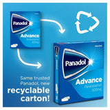 Panadol Advance paracetamol 500mg tablets 16 pack, imported from the UK