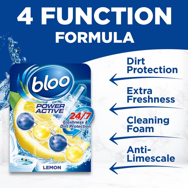 Bloo lemon toilet rim blocks 2 x 50g - British product