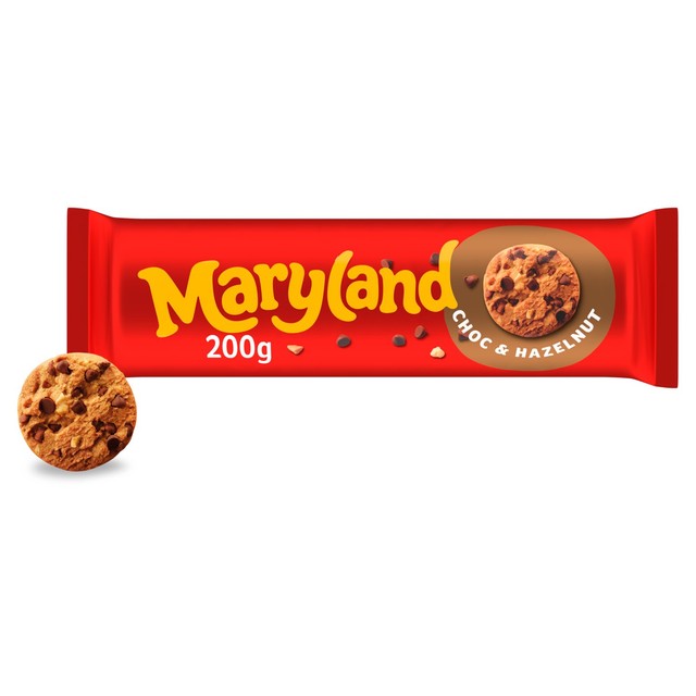 Maryland chocolate chip and hazelnut cookies 200g, imported from the UK