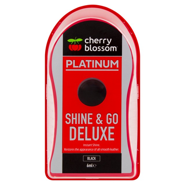 Cherry Blossom Black instant shoe polish sponge 6ml - British product