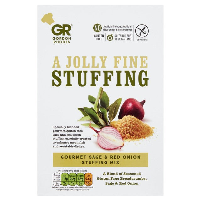 Gordon Rhodes sage and red onion stuffing mix 125g, UK version