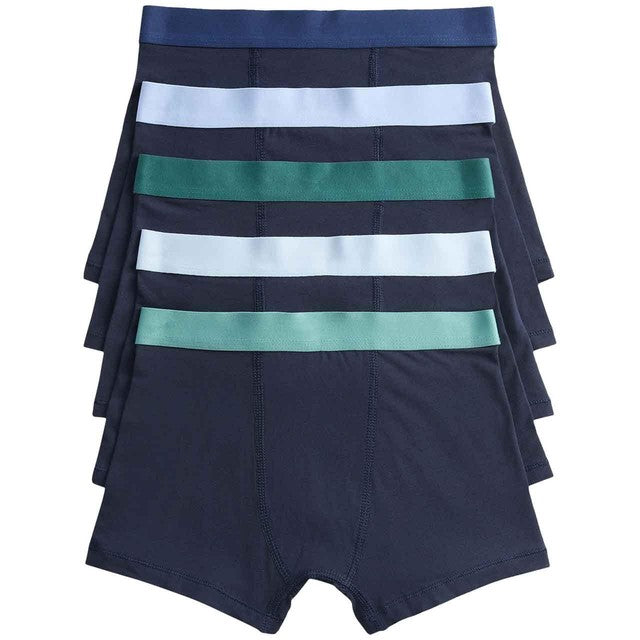 M&S boys Blue/Green Trunks Black Mix 6-7 Years, imported from the UK