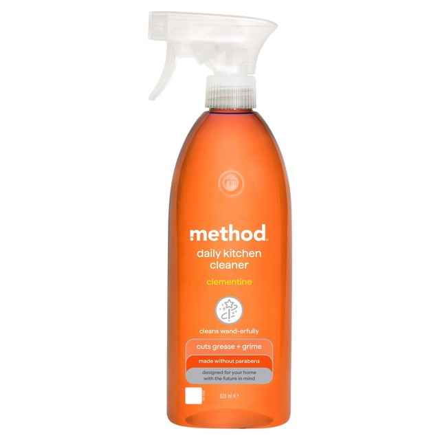 Method Kitchen Surface Cleaner Clementine 828ml, imported from the UK