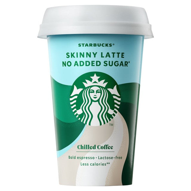 Starbucks Skinny Latte No Added Sugar Iced Coffee 220ml (British brand)