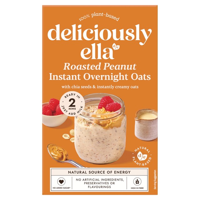 Deliciously Ella Peanut Instant Overnight Oats 360g - British product