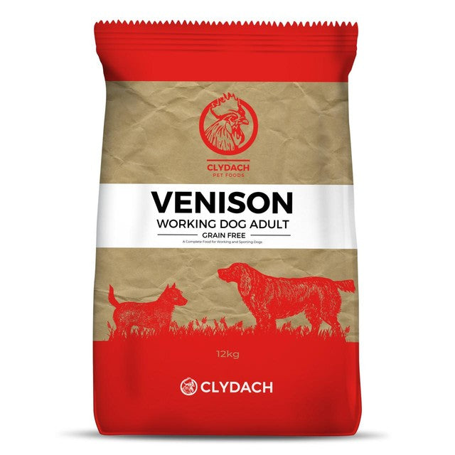 Clydach Farm grain-free venison dog food 12kg - British product