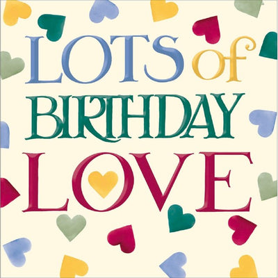 Woodmansterne Emma Bridgewater Lots Of Love Birthday Greeting Card