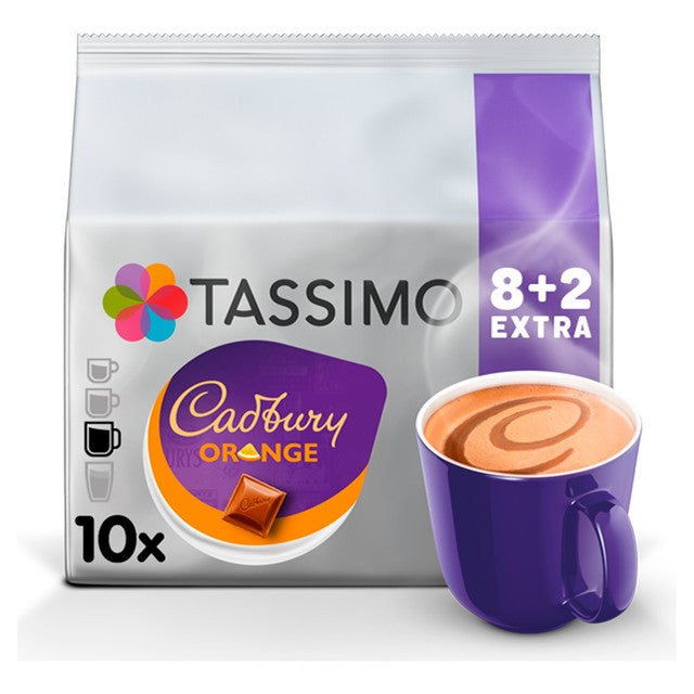 Cadbury Hot Chocolate Pods Orange 10 Pack, imported from the UK