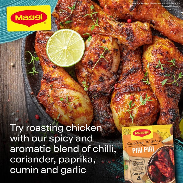 Maggi Smoky Piri Piri recipe mix 27g, imported from the UK