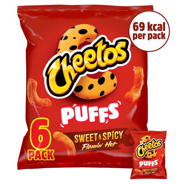 Cheetos Puffs Flamin' Hot Multipack - British product
